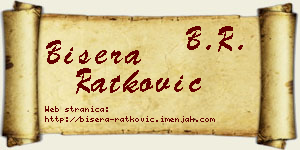 Bisera Ratković vizit kartica